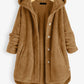 Women's Coat Casual Pure Coat Polyester Regular Fall Winter Single Breasted One-button Hoodie