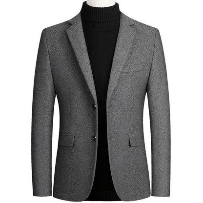 Men's Blazer Sport Jacket Sport Coat Smart Casual Regular Pocket Coat Fall Single Breasted Peaked Lapel/ Winter / Long Sleeve