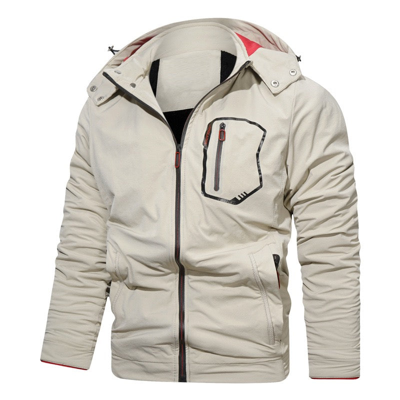 Men's Hoodie Jacket Casual Comfortable Holiday Vacation Coat Winter Zipper Hoodie