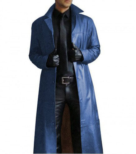 Men's Coat Fall Winter Long Coat Windproof Warm Artistic / Retro Classic & Timeless Casual Jacket