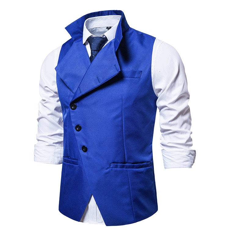 Men's Vest Fall Winter Short Coat Slim Breathable Casual Jacket Sleeveless