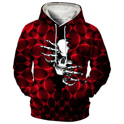 Men's Hoodie Pullover Hoodie Sweatshirt Hooded Graphic Skull Florals Casual 3D Print Plus Size