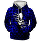 Men's Hoodie Pullover Hoodie Sweatshirt Hooded Graphic Skull Florals Casual 3D Print Plus Size