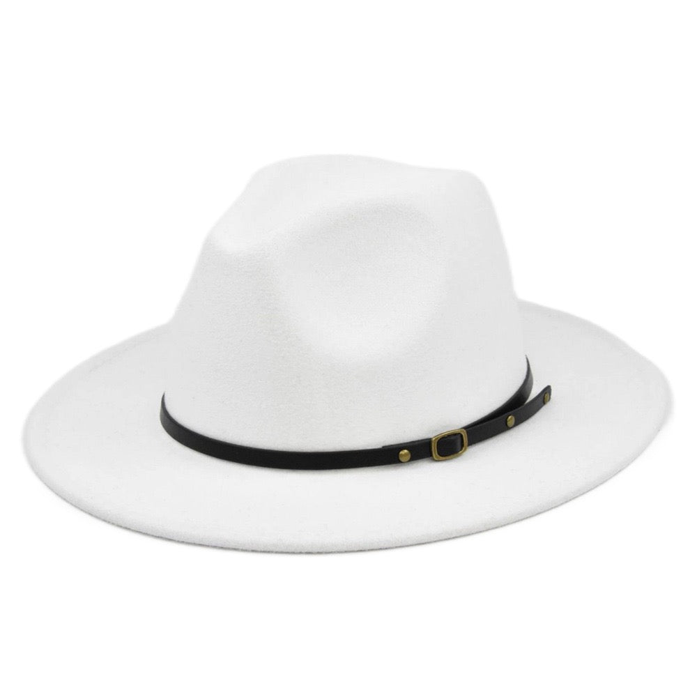 Men's Bucket Hat Vintage Wide Brim Fedora Hat Sun Hat Plain Hat 56CM