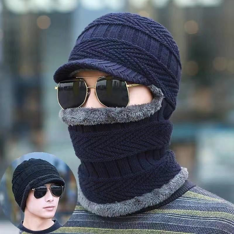 Men's Classic Outdoor Knitted Fleece Stripe Hat Windproof Warm / Fall / Winter