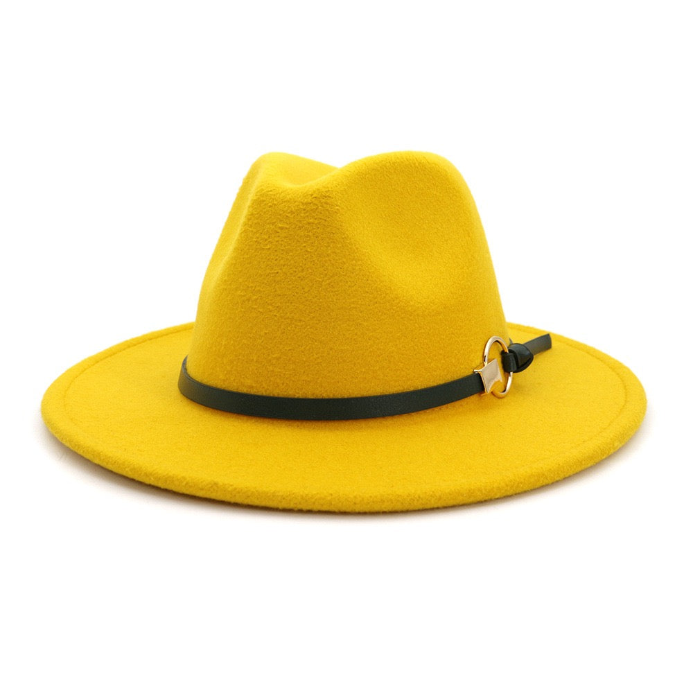 Unisex Party Bucket Hat Solid Colored Hat Classic and Simple Wide Brim Fedora Hat For Men 58CM