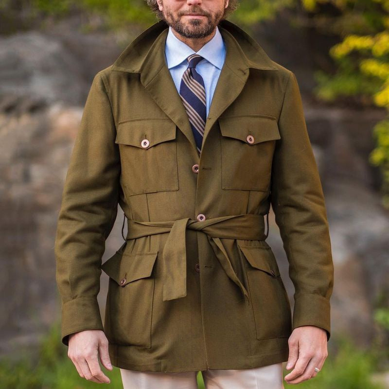Men's Trench Coat Wear Fall Winter Long Coat Windproof Warm Casual Comfortable Jacket