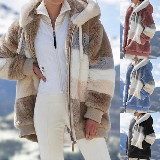Women's Coat Fall Winter Regular Coat V Neck Regular Fit Windproof Warm Elegant Casual Jacket
