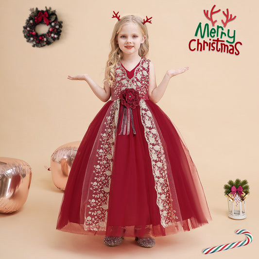 Christmas Dress Kid's Girls' Christmas Festival / Holiday Carnival Costumes Princess Christmas