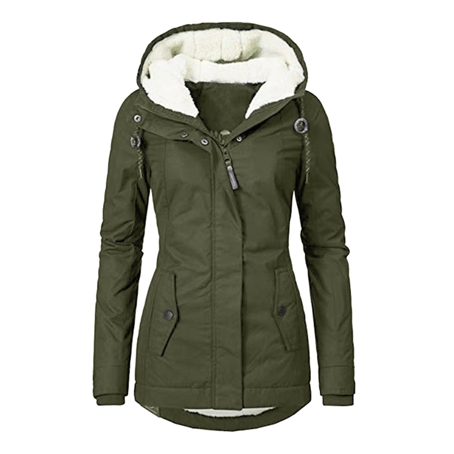 Women's Fall Winter Long Coat Windproof Warm 3 in 1 Loose Casual Sports Jacket Zipper Waterpoof Down Parkas