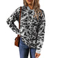 Women's Pullover Sweater Jumper Knitted Hooded Leopard Hooded Stylish Casual Fall Winter