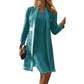 Women's Plus Size Curve Party Dress Round Neck Lace Long Sleeve Fall Spring Casual Knee Length Dress Dress