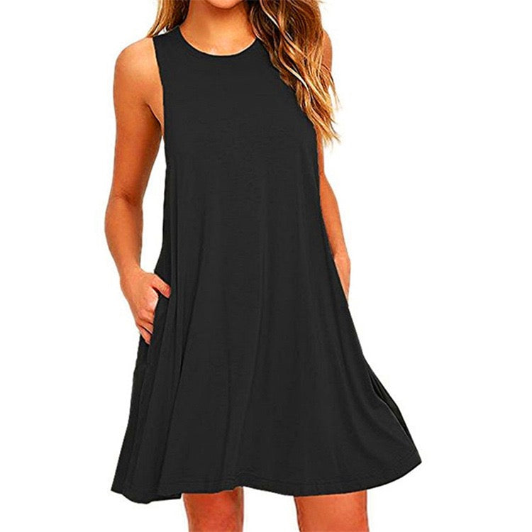 Women's A Line Dress Short Mini Dress Sleeveless
