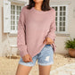 Women's Pullover Sweater Jumper Ribbed Knit Knitted Pure Color Crew Neck Stylish Fall Winter