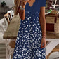 Women's Casual Dress A Line Dress Knee Length Dress Long Sleeve Floral Gradient Zipper Print Fall Winter V Neck