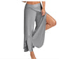 Women's Wide Leg Chinos Mid Waist Basic Casual / Sporty Casual Daily Yoga Ruffle Layered Stretchy