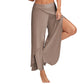Women's Wide Leg Chinos Mid Waist Basic Casual / Sporty Casual Daily Yoga Ruffle Layered Stretchy