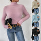 Women's Pullover Sweater Jumper Crochet Knit Knitted Turtleneck Stylish Soft Fall Winter