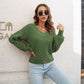 Women's Pullover Sweater Jumper Ribbed Knit Knitted Pure Color V Neck Stylish Casual Fall Winter