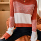 Women's Pullover Sweater Jumper Crochet Knit Knitted Patchwork Crew Neck Stylish Casual Daily Holiday Fall Winter