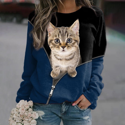Women's Plus Size Tops Pullover Sweatshirt Hoodie Sweatshirt Animal Color Block Print Long Sleeve Round Neck Streetwear