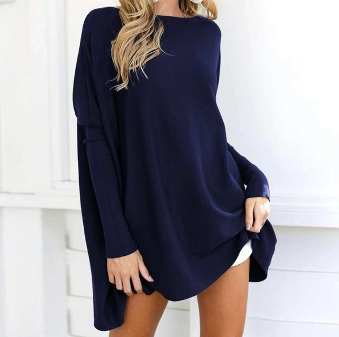 Women's T shirt Plain Long Sleeve Casual Weekend Basic Round Neck Long Loose Fit