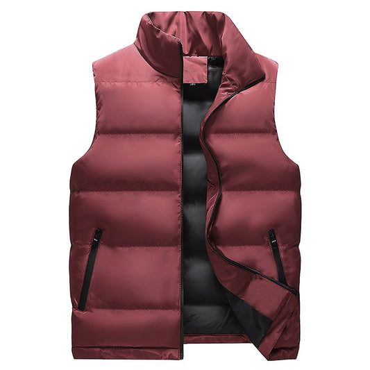 Men's Lightweight Down Vest Sports Puffer Jacket Hiking Vest Sleeveless Outerwear Waistcoat Coat Top Outdoor