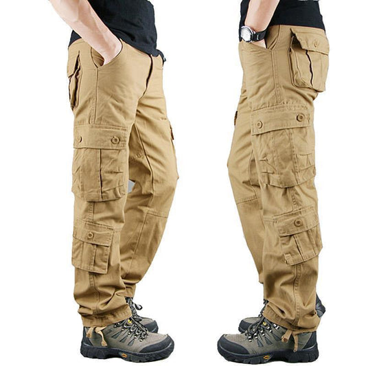 Men's Military Work Pants Hiking Cargo Pants Tactical Pants 8 Pockets Breathable Cotton Combat Pants
