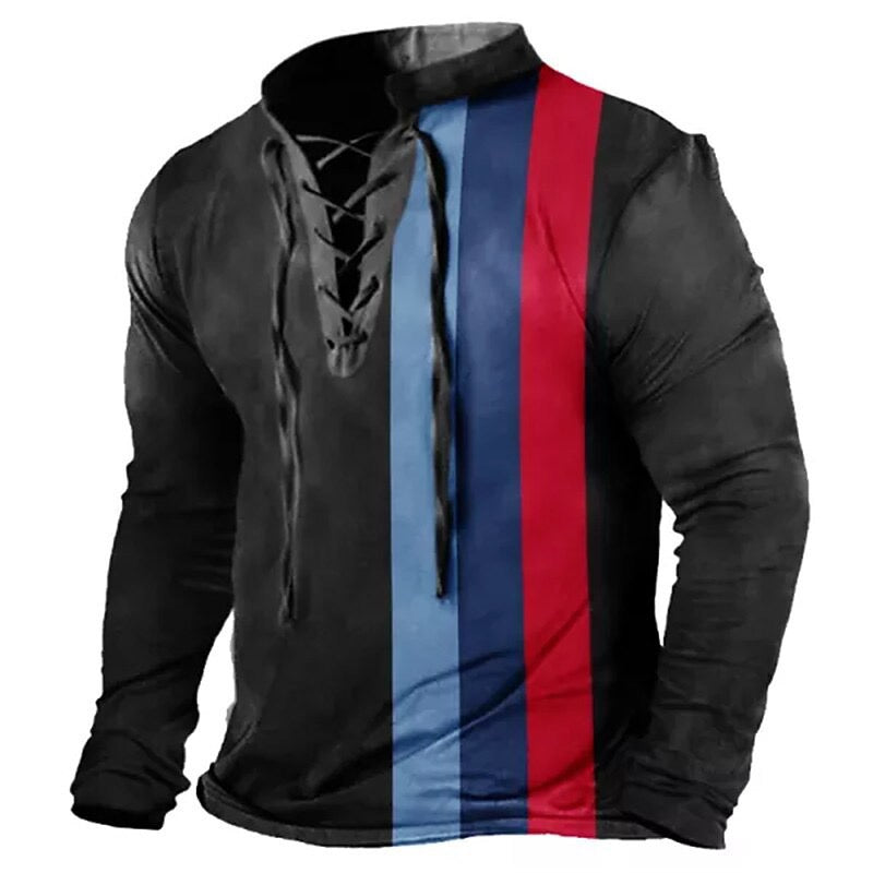 Men's Unisex Sweatshirt Pullover Graphic Prints National Flag Lace up Print Sports 3D Print Apparel Hoodies Sweatshirts