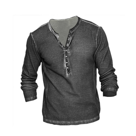 Men's T shirt Tee Henley Shirt Long Sleeve Outdoor Casual Button-Down Clothing Apparel Lightweight Breathable Big and Tall