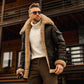 Men's Winter Jacket Shearling Coat Winter Coat Jacket Windproof Warm Outdoor Daily Zipper Turndown Streetwear