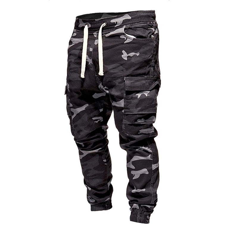 Men's Sweatpants Joggers Cargo Pants Trousers Drawstring Elastic Waist Multi Pocket Camouflage Dailywear Sports