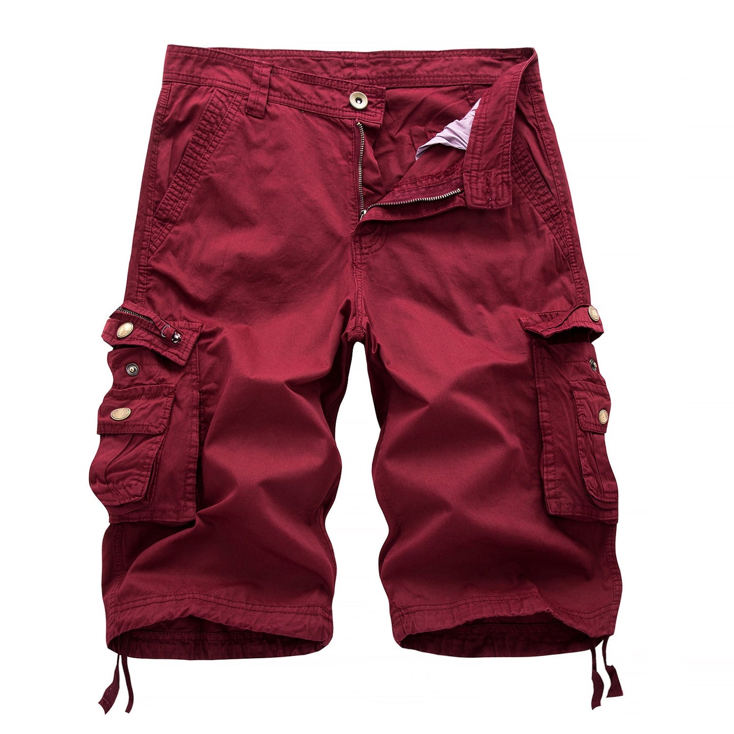 Men's Cargo Shorts Shorts Work Shorts Multi Pocket Solid Color Knee Length Going out Cotton Streetwear
